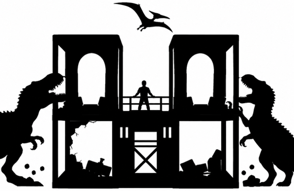 Future world concept — dinosaurs