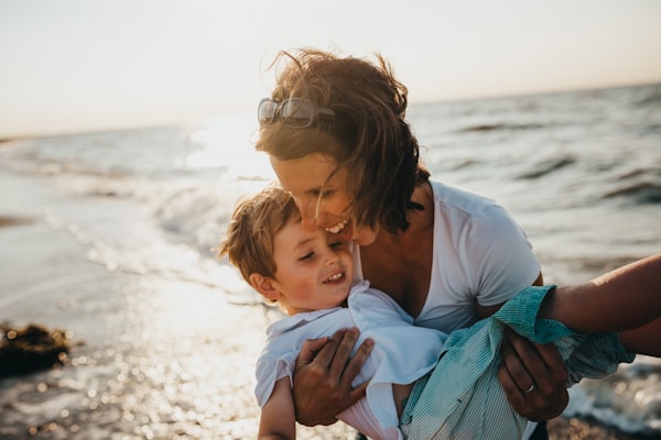 A parent and child enjoying time together